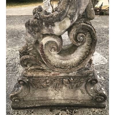 2 or 4 reconstituted stone garden statues, 20th century