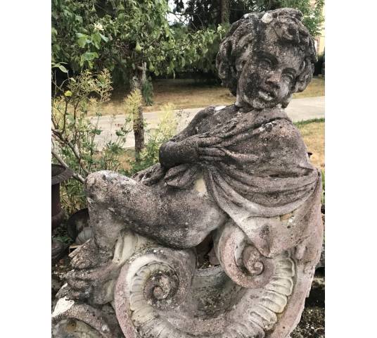 2 or 4 reconstituted stone garden statues, 20th century