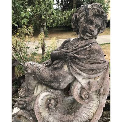 2 or 4 reconstituted stone garden statues, 20th century