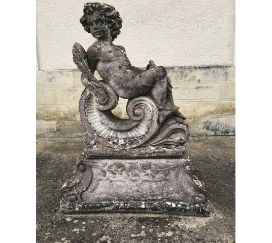 2 Ou 4 statues de jardin en pierre reconstituées XXème