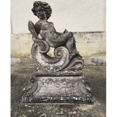 2 or 4 reconstituted stone garden statues, 20th century