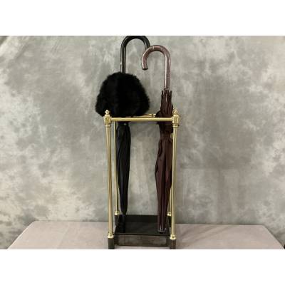 Antique brass umbrella stand from the 19th century