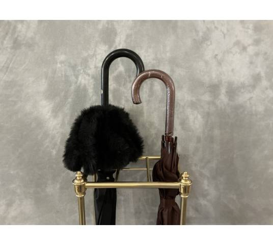 Antique brass umbrella stand from the 19th century