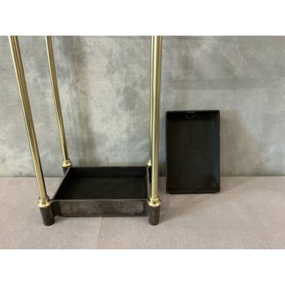 Antique brass umbrella stand from the 19th century