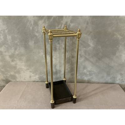 Porte parapluies ancien en laiton d'époque 19 ème