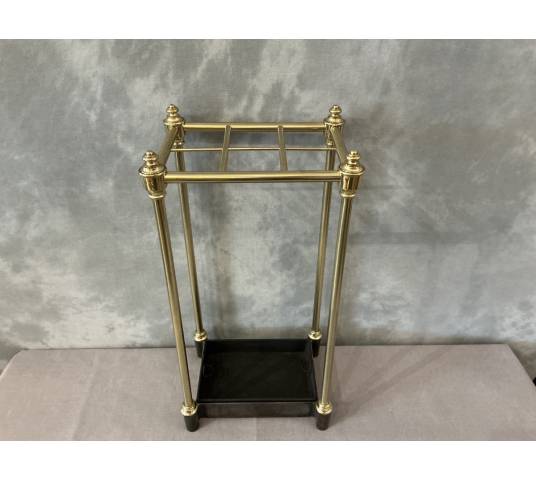 Porte parapluies ancien en laiton d'époque 19 ème