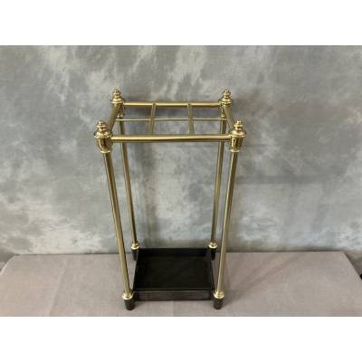 Porte parapluies ancien en laiton d'époque 19 ème