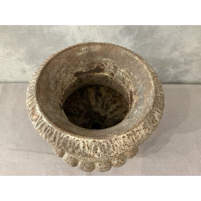 Vase de jardin en fonte d'époque fin 19 ème