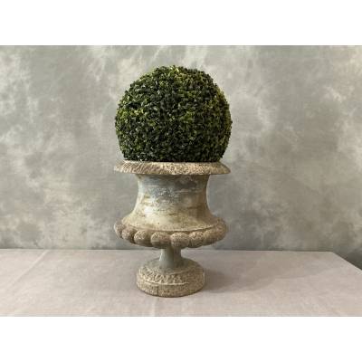 Vase de jardin en fonte d'époque fin 19 ème
