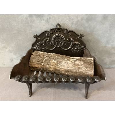 Petite grille à charbon en fonte d'époque fin 19 ème