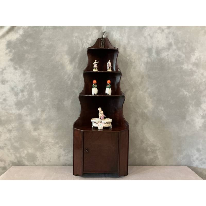 Small 19th-century mahogany corner shelf