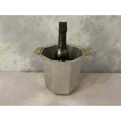 Silver-plated metal champagne bucket, circa 1925