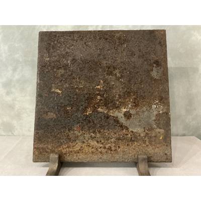 Antique cast iron fireplace backplate from the 18th century