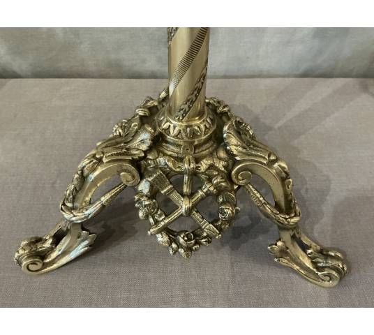 Serviteur de cheminée ancien 5 pièces d'époque 19 ème Napoléon III