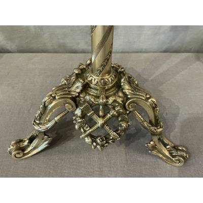 Antique 5-piece fireplace set from the 19th century, Napoleon III era