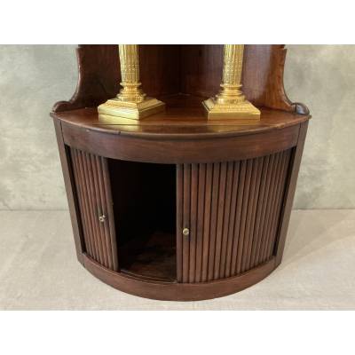 19th century mahogany wall corner cabinet