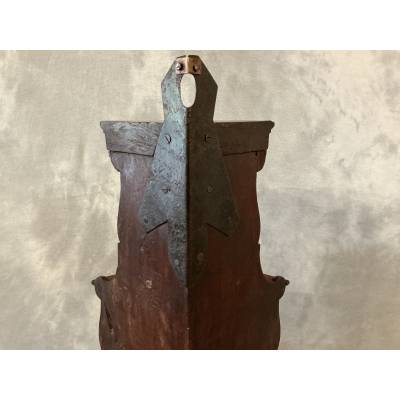 Encoignure murale en acajou d'époque 19 ème