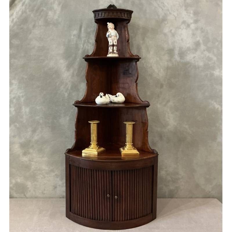 19th century mahogany wall corner cabinet