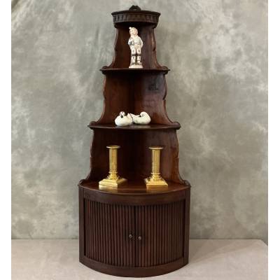 19th century mahogany wall corner cabinet