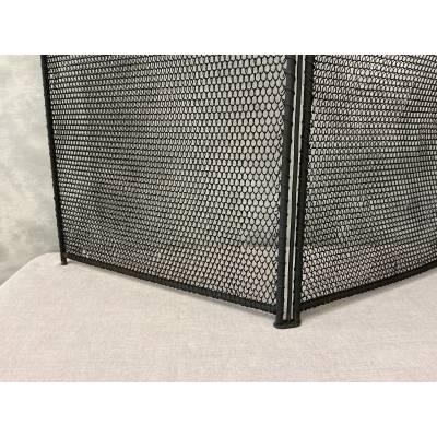 Antique iron fireplace screen from the 19th century
