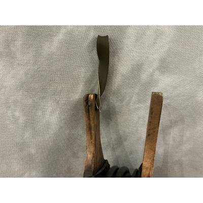 Gros soufflet ancien d'époque fin 18 ème en bois clair