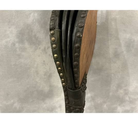 Large antique bellows from the late 18th century, made of light-colored wood