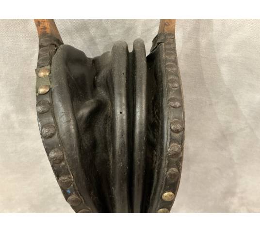 Gros soufflet ancien d'époque fin 18 ème en bois clair