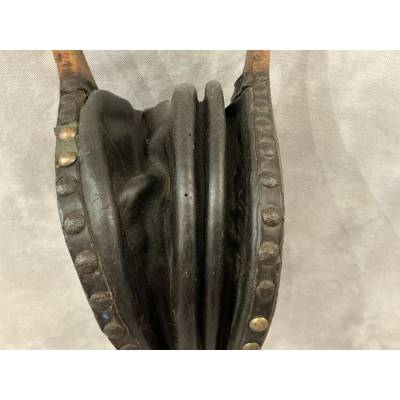 Gros soufflet ancien d'époque fin 18 ème en bois clair
