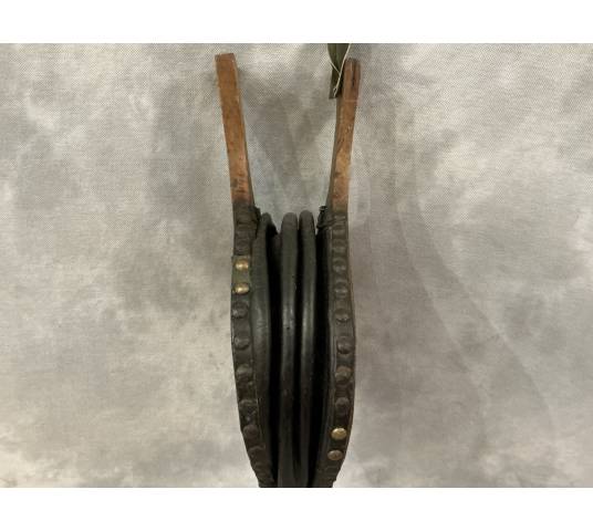 Large antique bellows from the late 18th century, made of light-colored wood