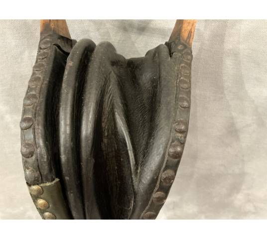 Gros soufflet ancien d'époque fin 18 ème en bois clair