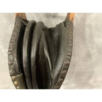 Gros soufflet ancien d'époque fin 18 ème en bois clair