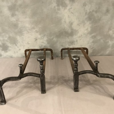 Pair of time-wrought iron tracks 18th-century