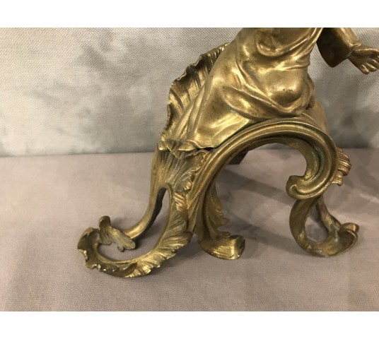 Beautiful pair of bronze tracks decorated in the Louis XV era Chinese