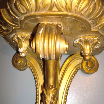 Console en bois doré d'époque 19 ème de style Louis XVI