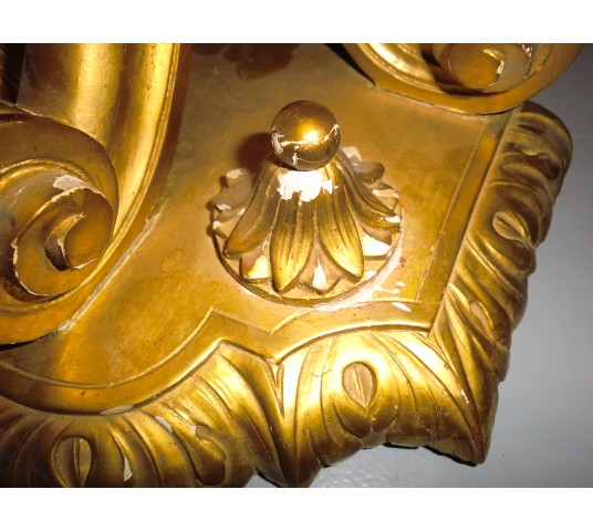 Console in gilded wood of time 19 th of the Louis XVI style