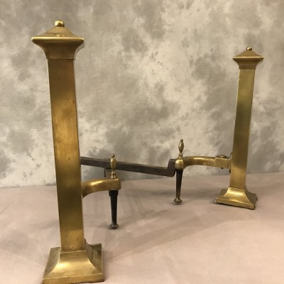 Pair of vintage brass tracks Art Deco