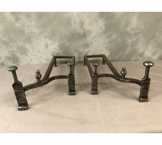 Pair of period polished iron tracks 18 th