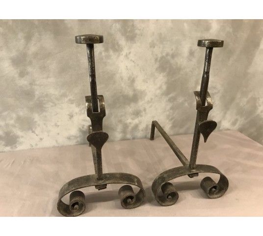 Pair of vintage iron tracks 19th-century.