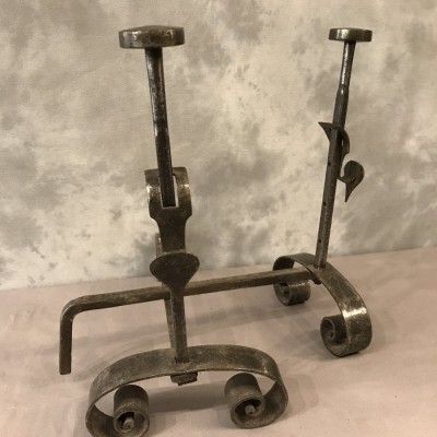 Pair of vintage iron tracks 19th-century.