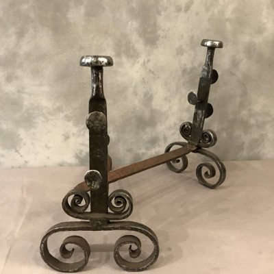 Pair of time-wrought iron tracks 18th century