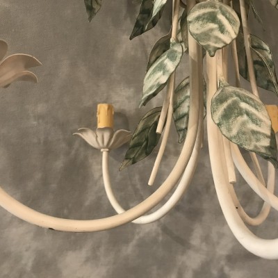 Lustre peint décor de citron milieu 20ème