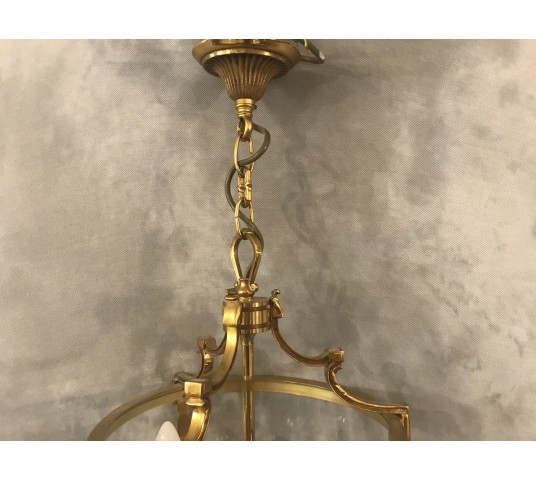 Lanterne en bronze doré de style Louis XVI