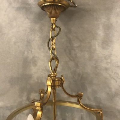 Lanterne en bronze doré de style Louis XVI