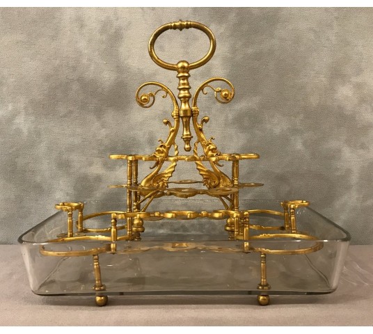 Baccarat crystal liqueur interior tray of epoch 19 th