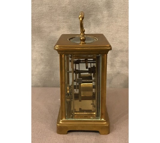 Pendulette de voyage d'officier  en laiton d'époque 19 ème