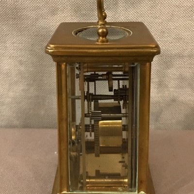 Pendulette de voyage d'officier  en laiton d'époque 19 ème