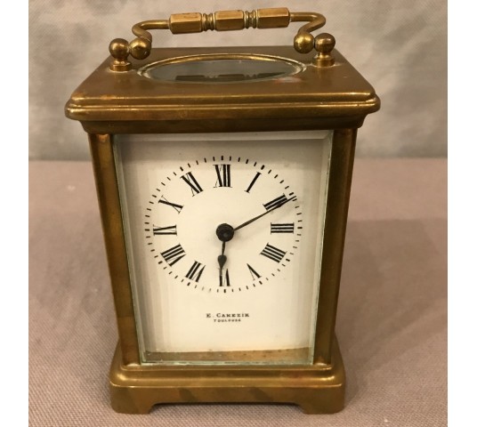 Pendulette de voyage d'officier  en laiton d'époque 19 ème