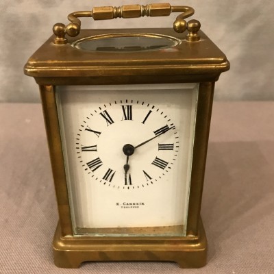 Pendulette de voyage d'officier  en laiton d'époque 19 ème