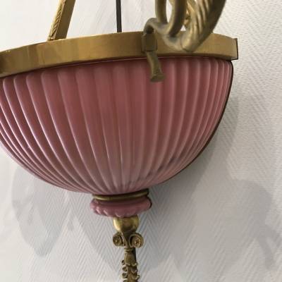 Belle applique en opaline d'époque 19 ème Directoire