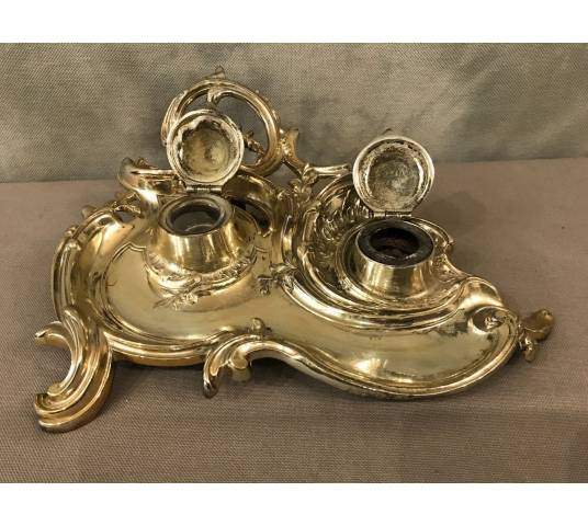 Bronze Bronze Encrier of epoch 19 th Louis XV